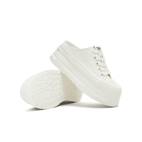 天美意2025秋新款时尚百搭拖鞋休闲通勤运动女帆布鞋KJ009CM5