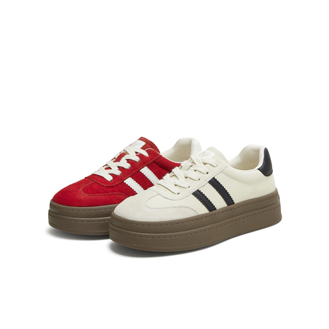 天美意2025秋新款商场同款休闲复古百搭厚底女德训鞋BL301CM5