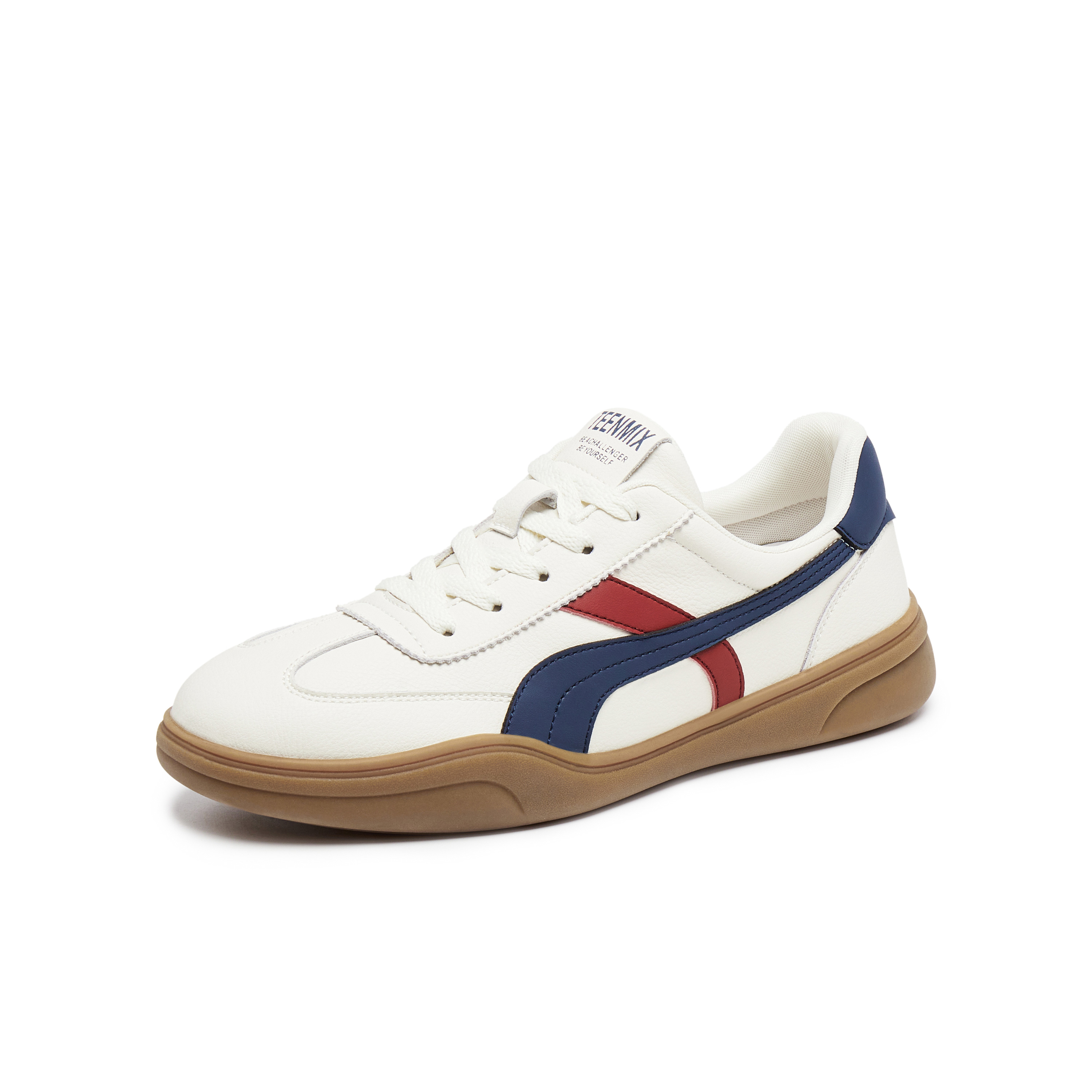 天美意2025秋新款休闲系带百搭潮流撞色运动男德训鞋DXX55CM5