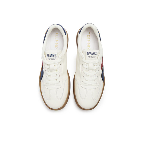 天美意2025秋新款休闲系带百搭潮流撞色运动男德训鞋DXX55CM5