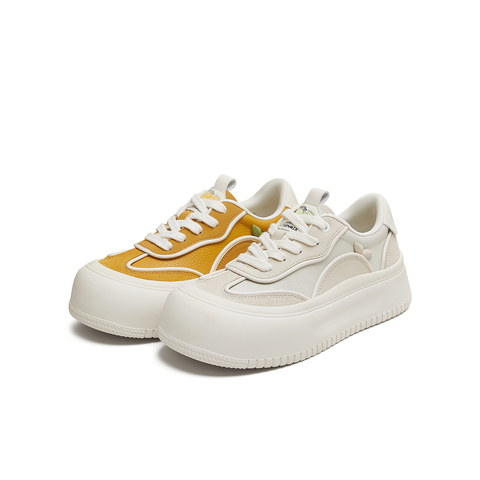 天美意2025秋新款商场同款休闲系带厚底百搭增高女板鞋CDR23CM5