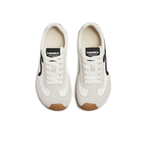 天美意2025秋新款潮流运动休闲百搭复古德训鞋女阿甘鞋KG126CM5