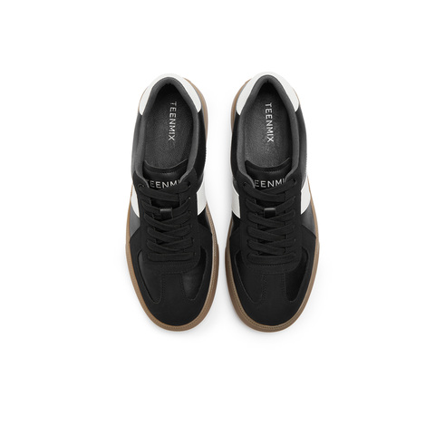 天美意2025夏新款休闲百搭拼色复古运动鞋男德训鞋DXX10BM5