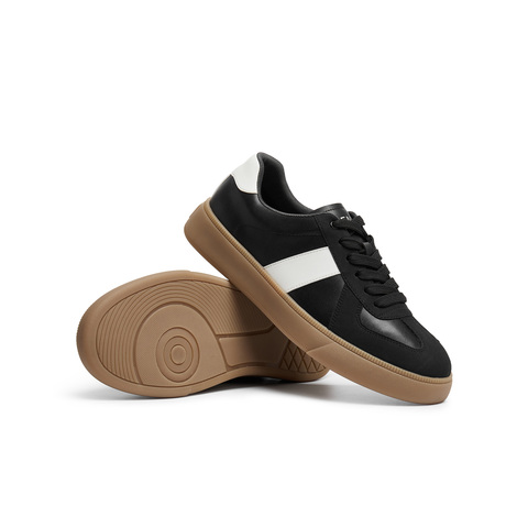 天美意2025夏新款休闲百搭拼色复古运动鞋男德训鞋DXX10BM5