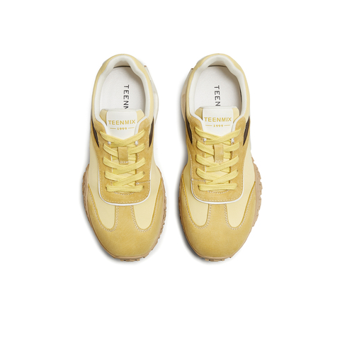 天美意2025秋新款复古百搭运动阿甘德训鞋女休闲鞋KG112CM5