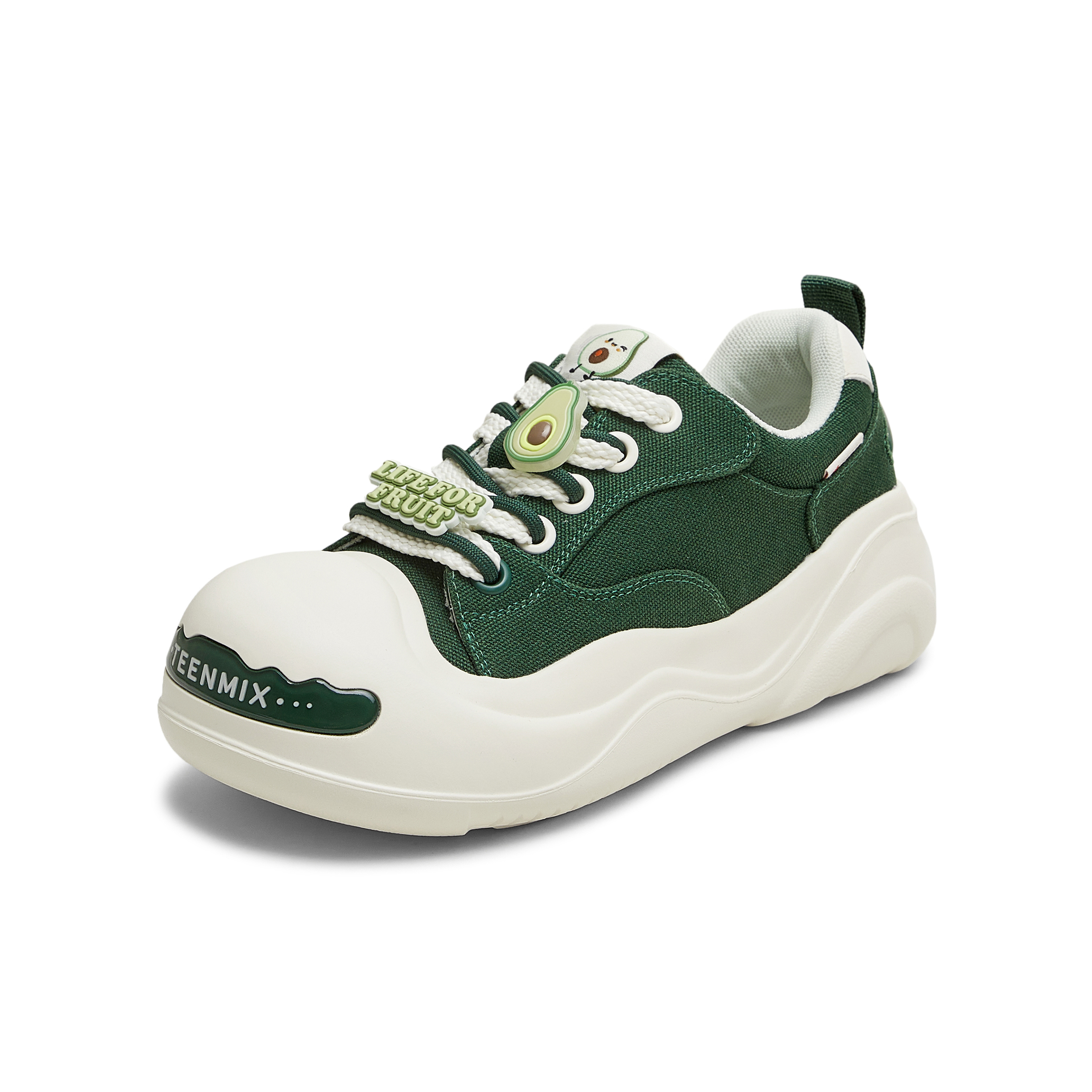 天美意2025秋新款商场同款系带厚底水果鞋花女大头鞋CIK23CM5