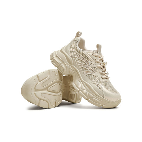 天美意2025秋新款休闲厚底百搭系带复古小个子女老爹鞋KD097CM5