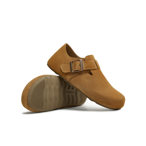 天美意2025秋新款平底单鞋两穿半拖鞋男女同款勃肯鞋KK062CM5