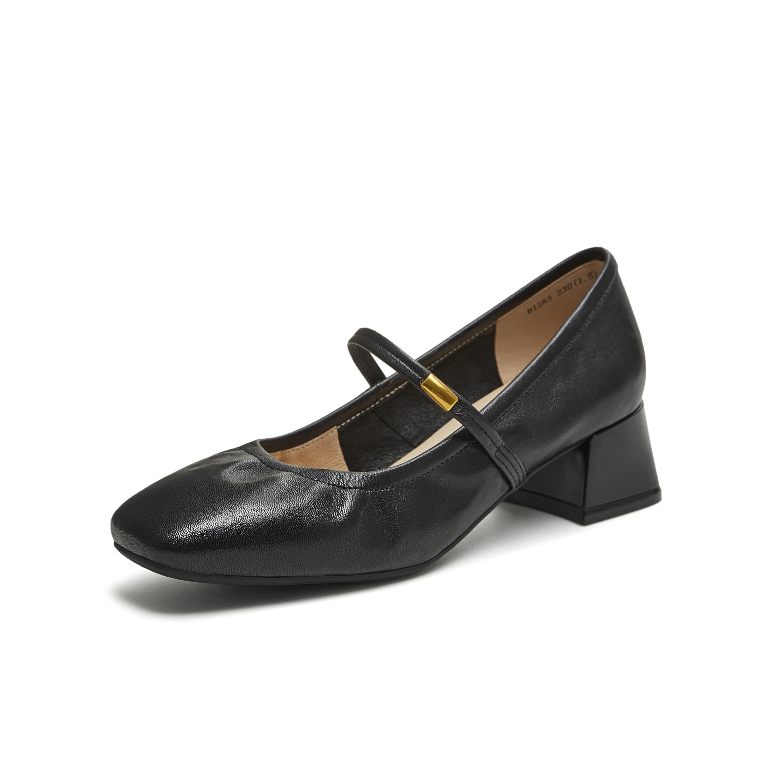 天美意2025秋新款商场同款纯色百搭复古女芭蕾玛丽珍鞋BI283CQ5