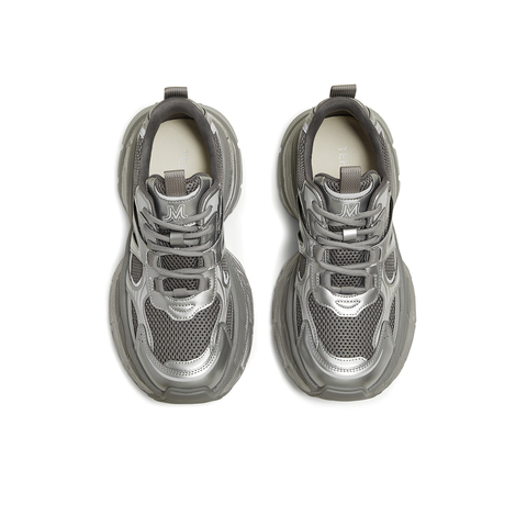 天美意2025秋新款厚底增高拼色潮酷百搭老爹鞋女休闲鞋BK782CM5