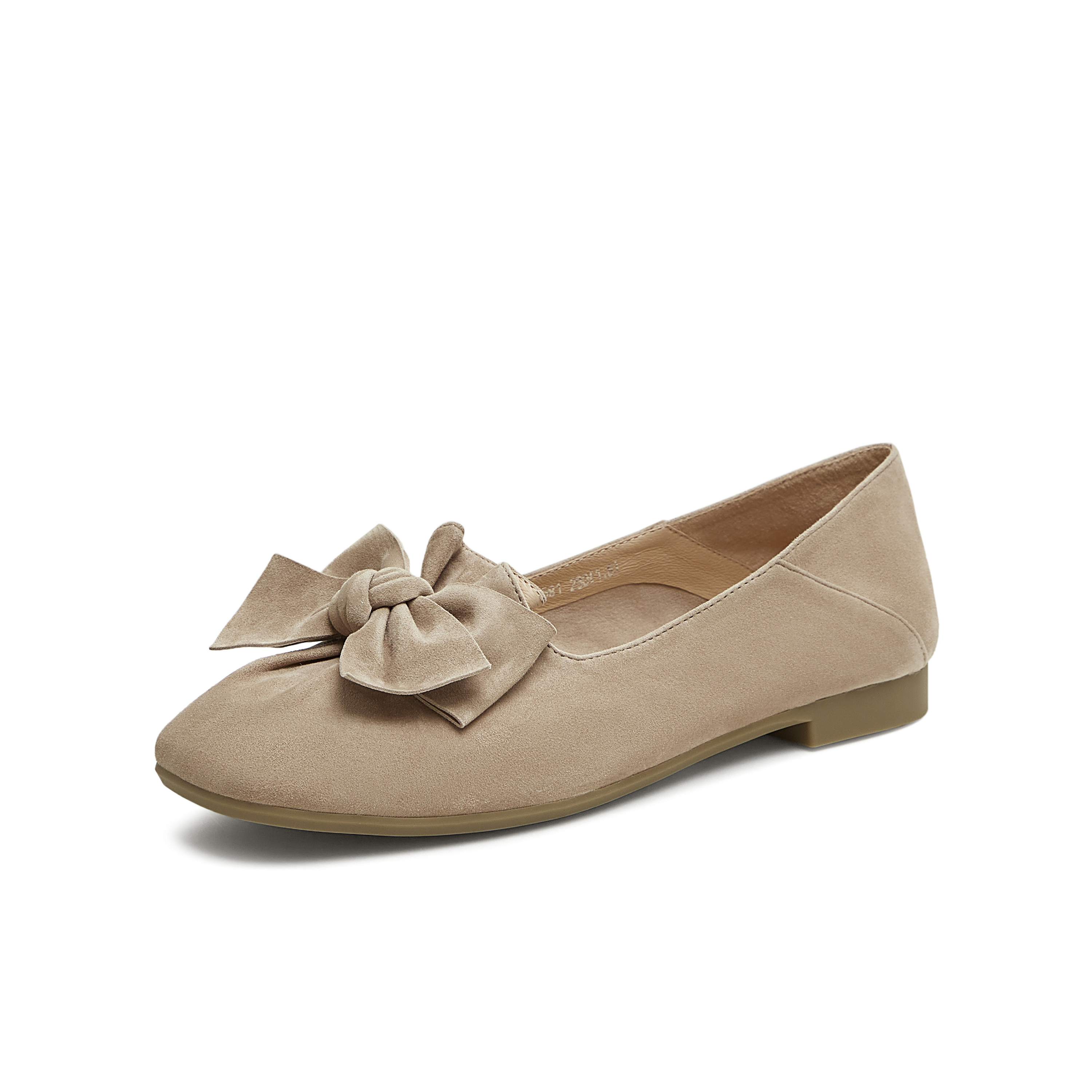 天美意2025秋新款商场同款蝴蝶结装饰女芭蕾玛丽珍鞋BL581CQ5