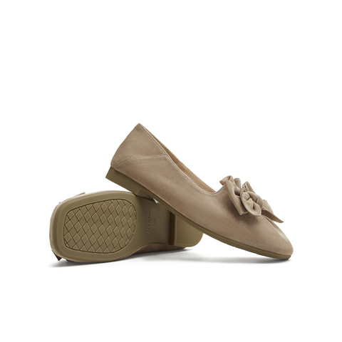 天美意2025秋新款商场同款蝴蝶结装饰女芭蕾玛丽珍鞋BL581CQ5