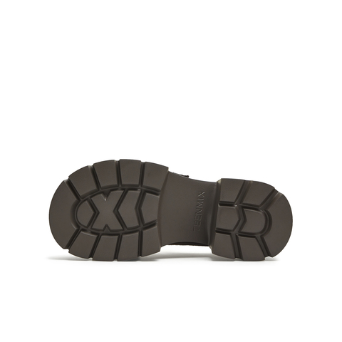 天美意2025秋新款商场同款厚底百搭小个子增高女乐福鞋CMJ27CM5