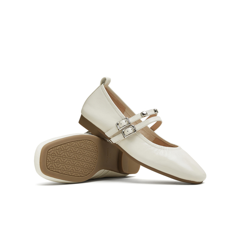 天美意2025秋新款商场同款纯色百搭平底舒适女玛丽珍鞋BL261CQ5