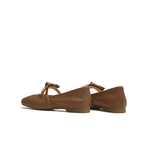 天美意2025秋新款商场同款纯色平底舒适女芭蕾玛丽珍鞋BL541CQ5