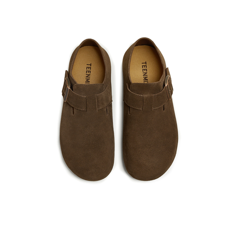 天美意2025秋新款平底单鞋两穿半拖鞋男女同款勃肯鞋KK062CM5