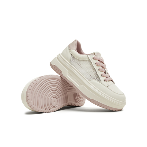 天美意2025夏新款休闲百搭网面透气厚底小白鞋女板鞋BK561BM5