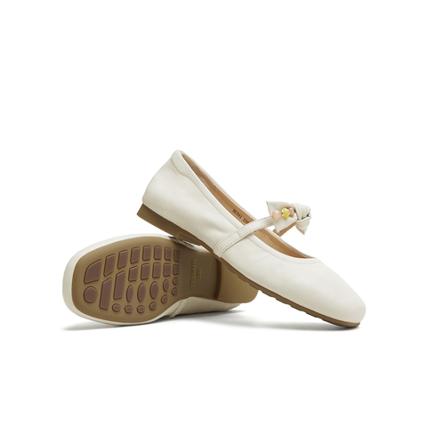 天美意2025秋新款商场同款纯色平底舒适女芭蕾玛丽珍鞋BL541CQ5