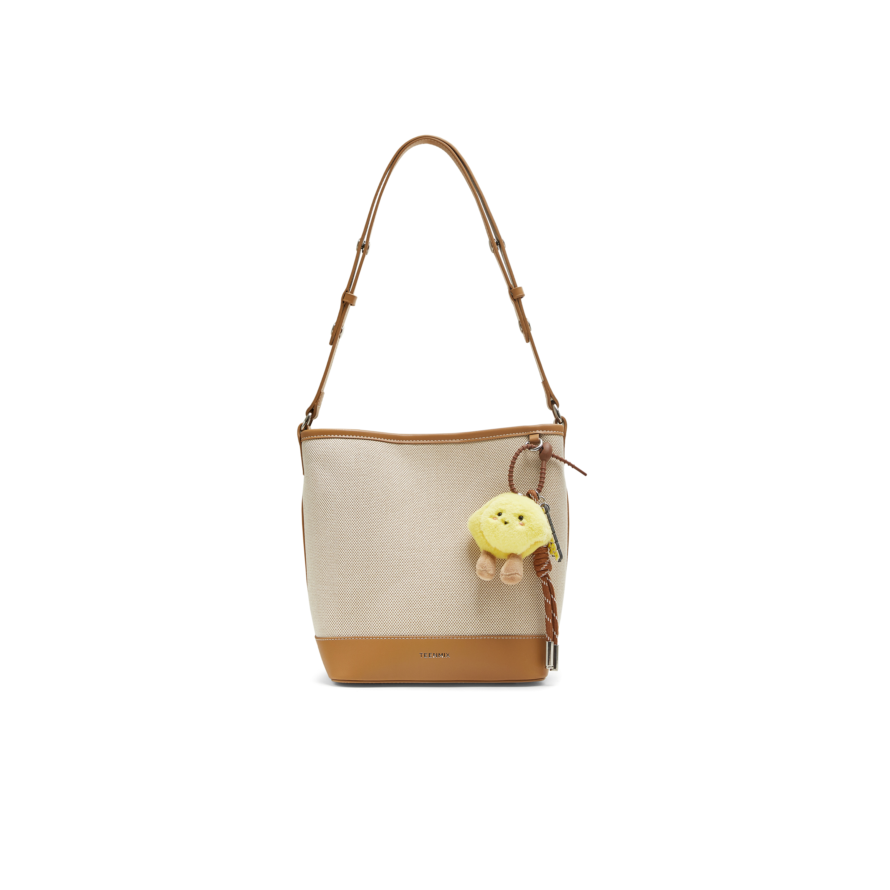 天美意2025秋新款商场同款水桶包单肩百搭通勤女斜挎包X3150CX5