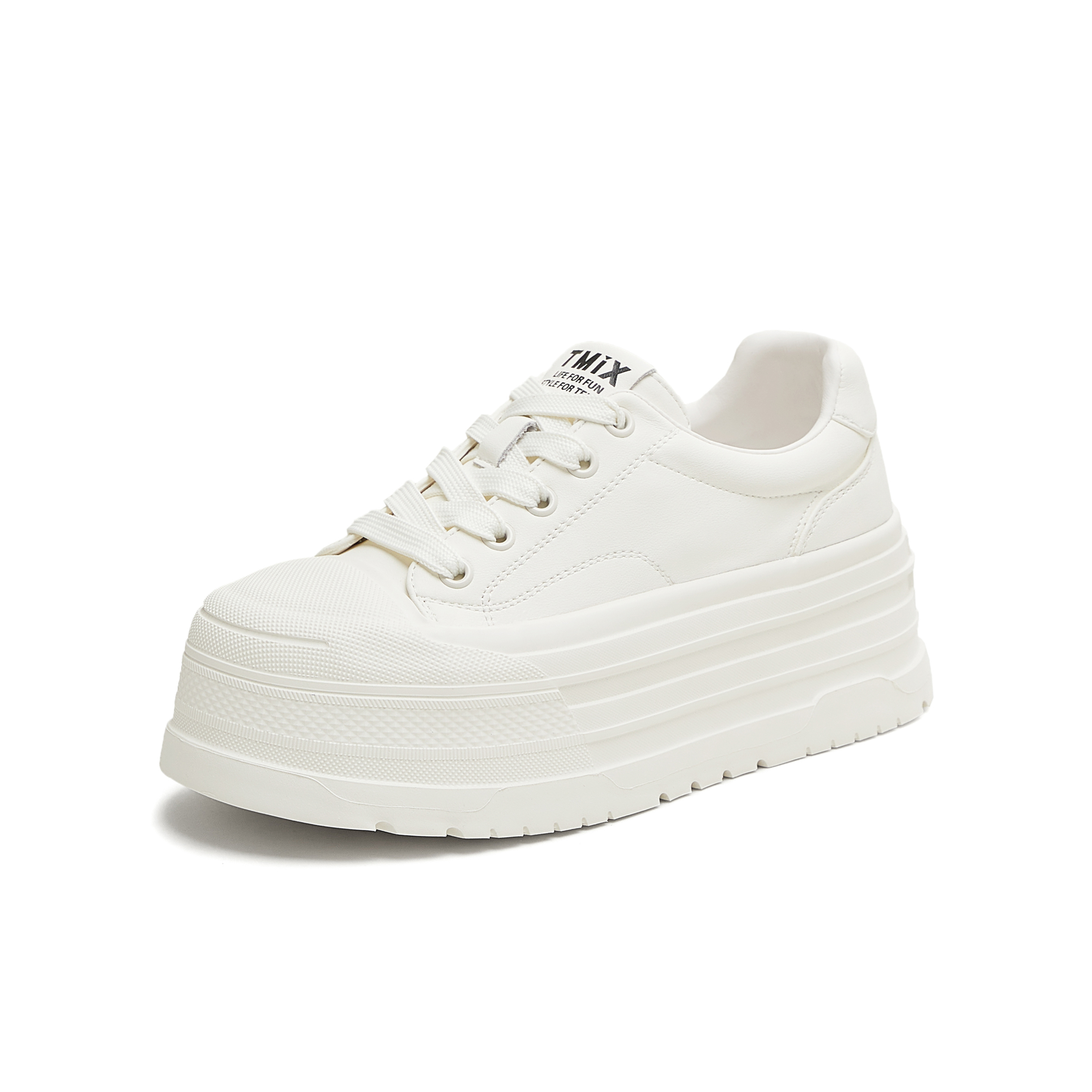 天美意2025秋新款休闲系带百搭厚底运动鞋外穿女帆布鞋KJ011CM5