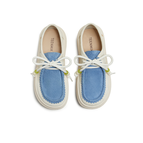 天美意2025秋新款休闲百搭厚底系带纯色百搭女袋鼠鞋KK055CM5