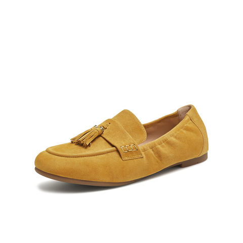 天美意2025秋新款商场同款休闲百搭纯色复古女乐福鞋BL901CA5