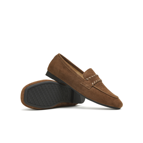 天美意2025秋新款商场同款纯色百搭优雅法式女乐福鞋BL861CA5