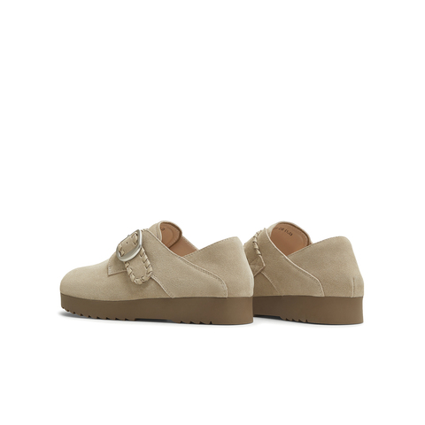 天美意2025秋新款商场同款纯色百搭复古半拖女勃肯鞋BJ553CM5