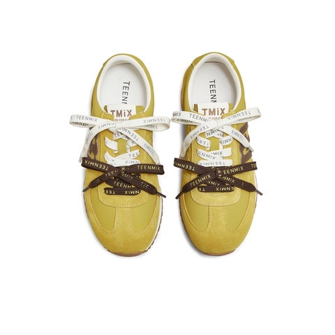 天美意2025秋新款商场同款复古厚底百搭系带女阿甘鞋BL891CM5