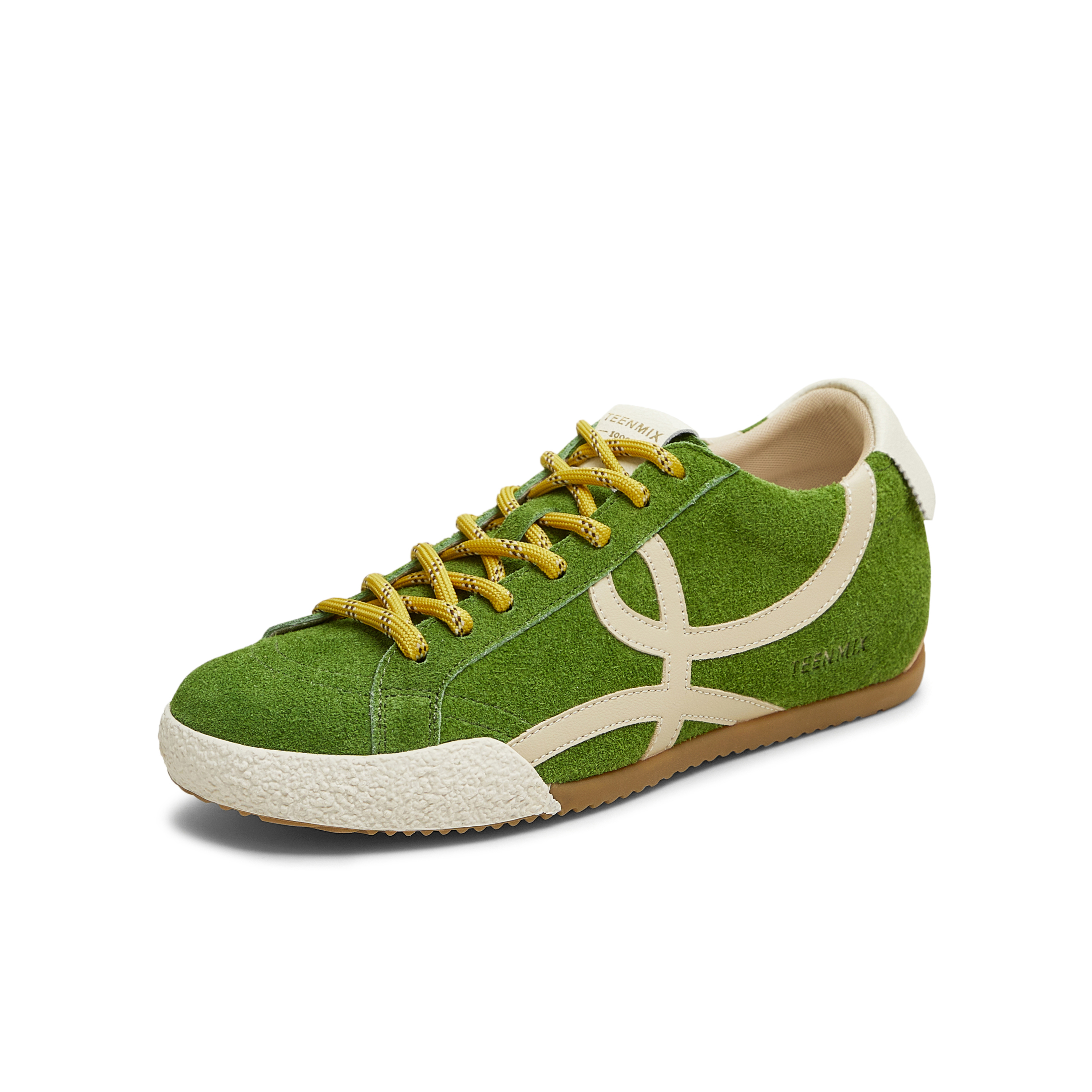 天美意2025秋新款休闲系带复古百搭拼色潮流运动女板鞋KB097CM5