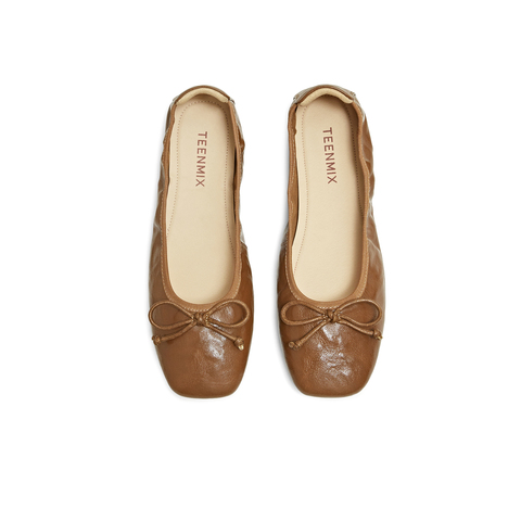 天美意2025秋新款法式复古浅口通勤休闲女玛丽珍鞋KQ021CQ5