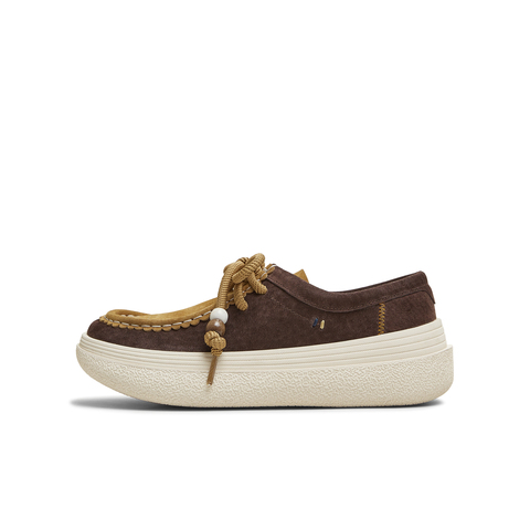 天美意2025秋新款休闲百搭厚底系带纯色百搭女袋鼠鞋KK055CM5