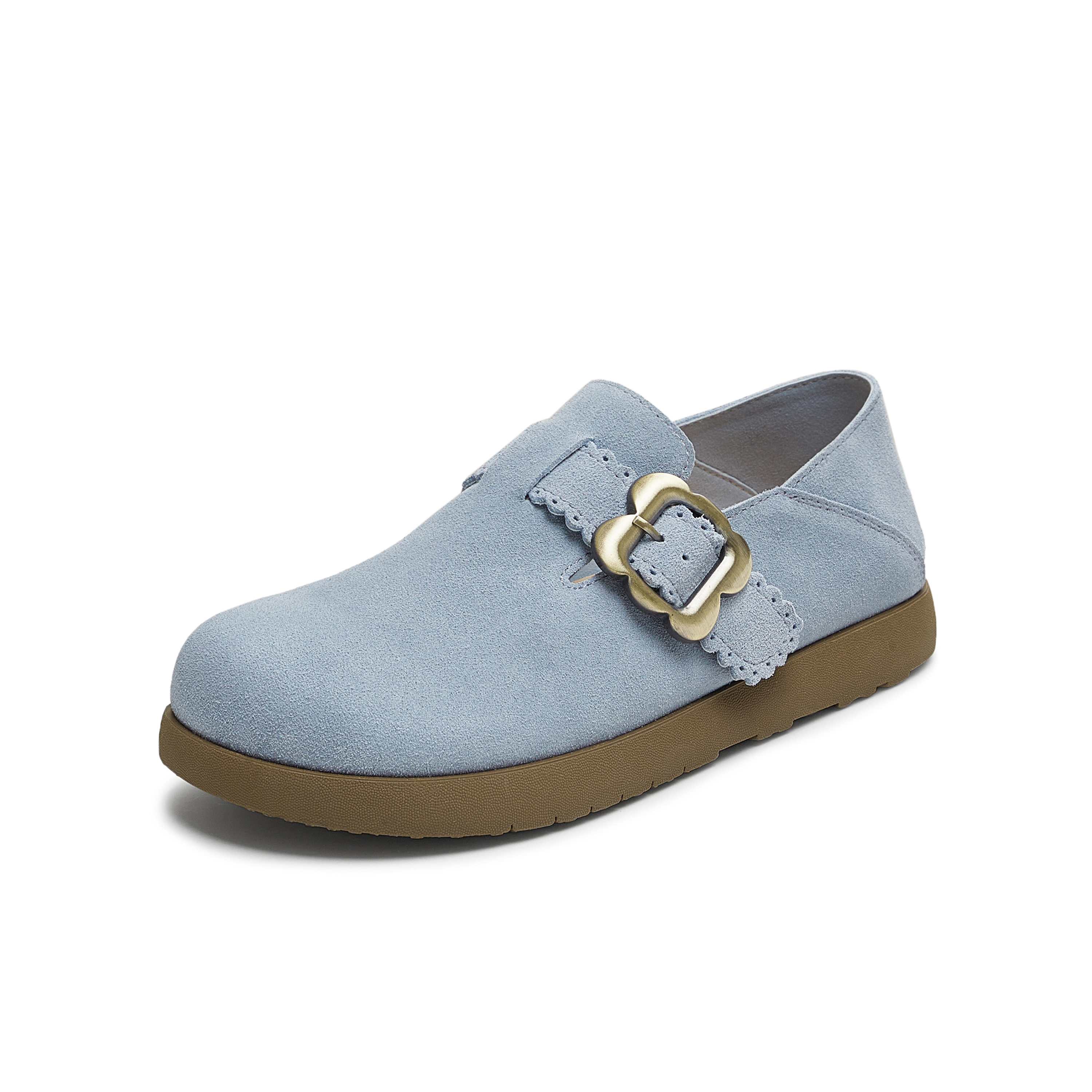 天美意2025秋新款休闲百搭纯色复古外穿半拖女勃肯鞋KK050CA5