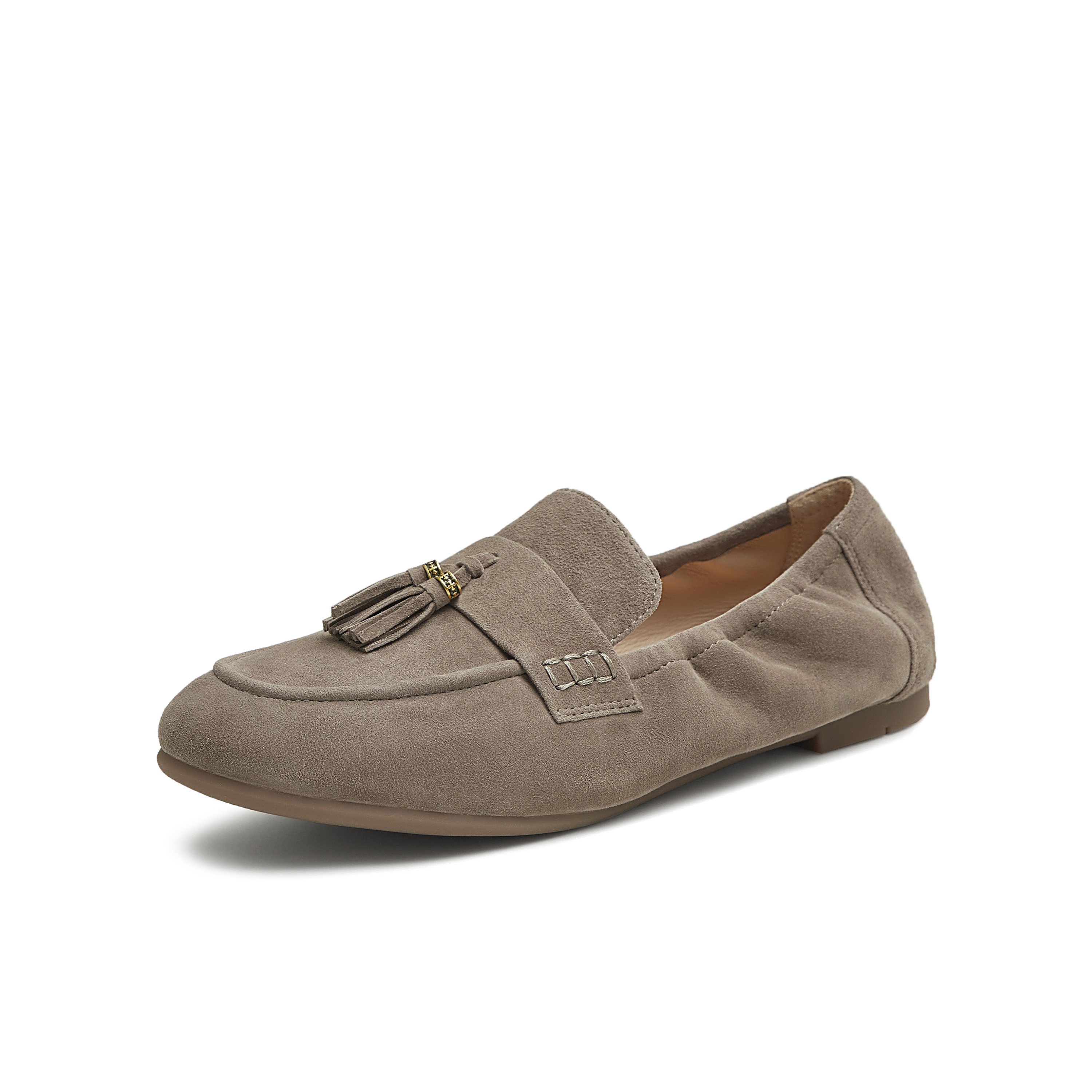 天美意2025秋新款商场同款休闲百搭纯色复古女乐福鞋BL901CA5