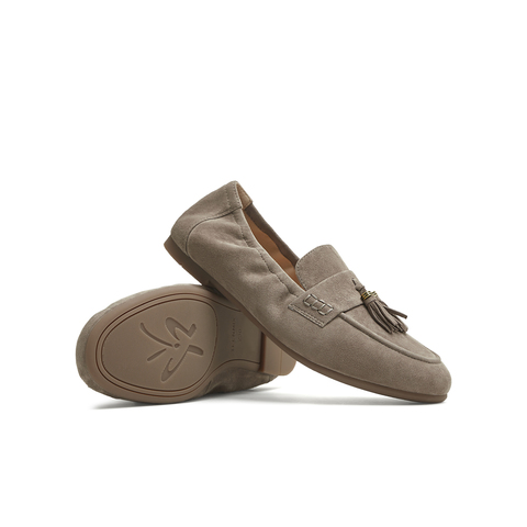 天美意2025秋新款商场同款休闲百搭纯色复古女乐福鞋BL901CA5