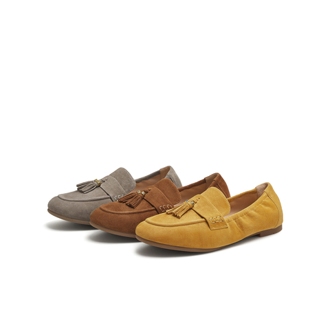 天美意2025秋新款商场同款休闲百搭纯色复古女乐福鞋BL901CA5