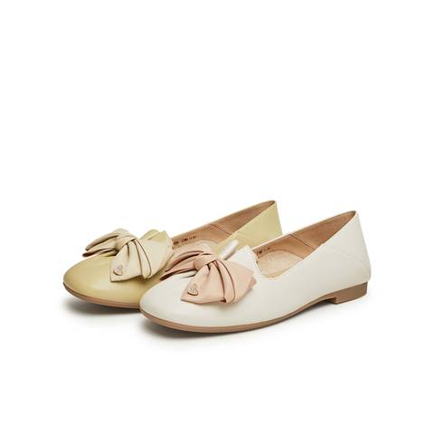 天美意2025秋新款商场同款平跟百搭复古甜美女浅口单鞋CRR29CQ5