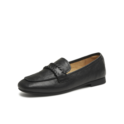 天美意2025秋新款商场同款纯色百搭优雅法式女乐福鞋BL861CA5