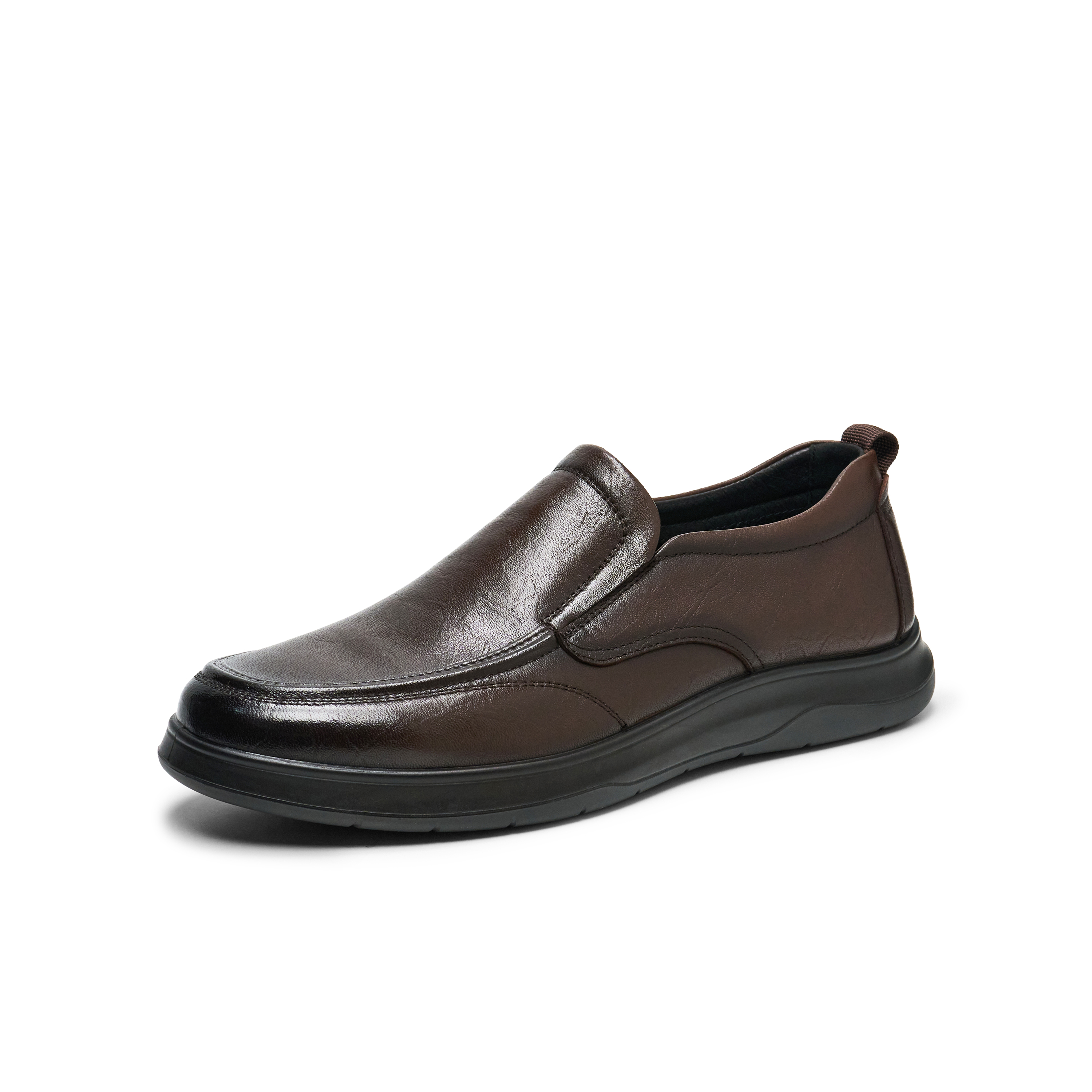 天美意2025春新款商场同款一脚蹬爸爸鞋通勤男休闲皮鞋3TK01AM5