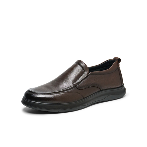 天美意2025春新款商场同款一脚蹬爸爸鞋通勤男休闲皮鞋3TK01AM5