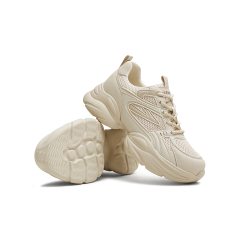 天美意2025秋新款厚底休闲系带百搭纯色潮流增高老爹鞋KD120CM5