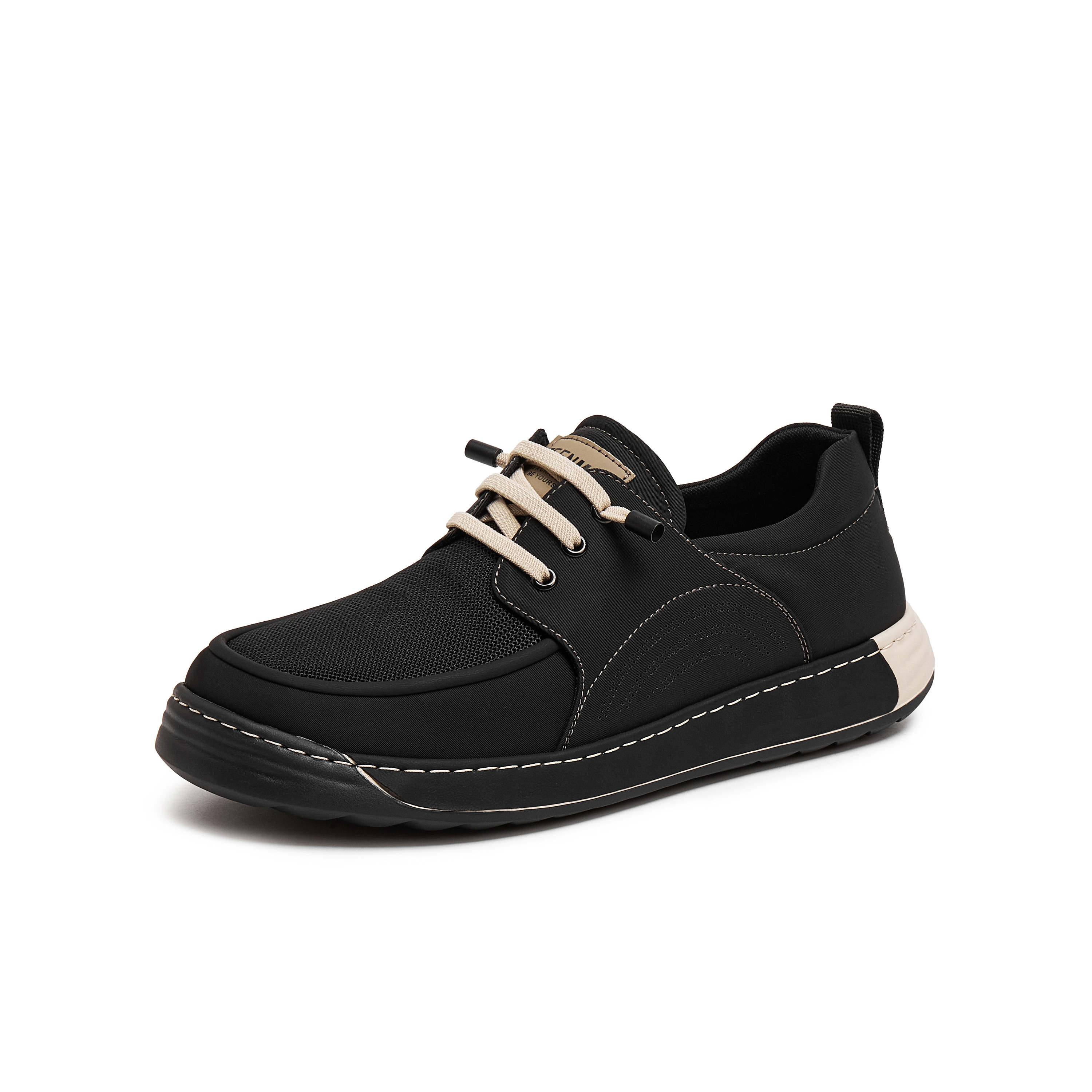 天美意2025夏新款商场同款简约舒适透气一脚蹬男布鞋3VH01BM5