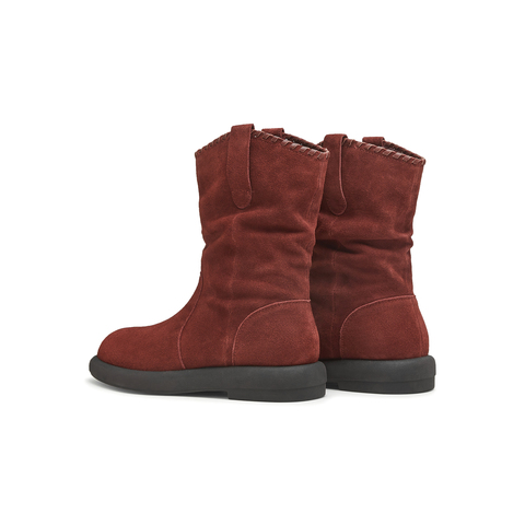 天美意2025冬新款商场同款休闲百搭靴子复古女时装靴BL751DZ5