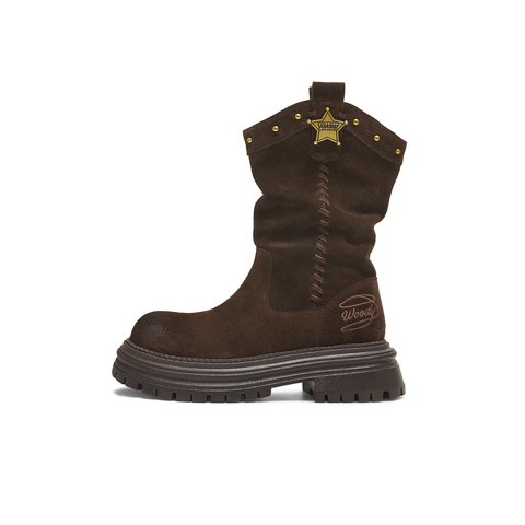 天美意2025冬新款商场同款玩具总动员联名潮流女西部靴BL631DZ5