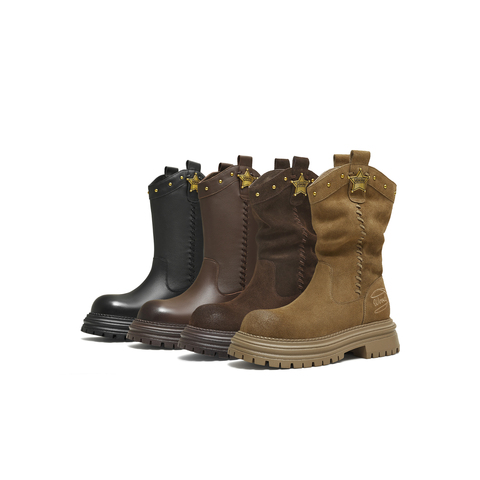 天美意2025冬新款商场同款玩具总动员联名潮流女西部靴BL631DZ5