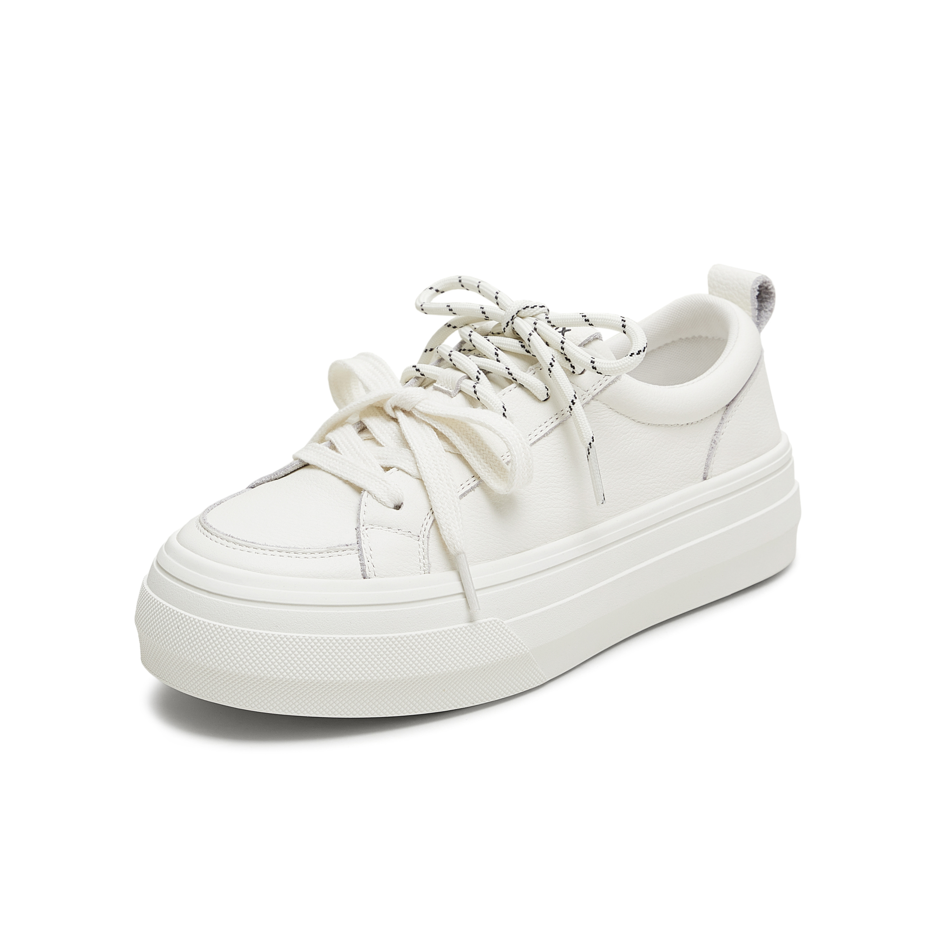 天美意2025秋新款厚底双鞋带时尚休闲鞋女板鞋KB095CM5