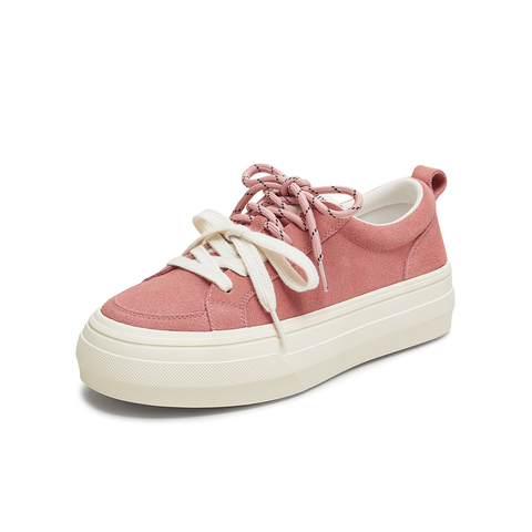 天美意2025秋新款厚底双鞋带时尚休闲鞋女板鞋KB095CM5