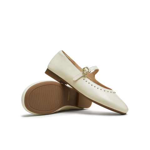 天美意2025秋新款潮流休闲复古法式百搭平底女玛丽珍鞋KM085CA5