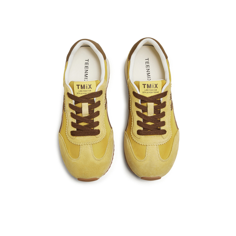 天美意2025秋新款复古百搭内增高阿甘德训鞋女休闲鞋KG114CM5