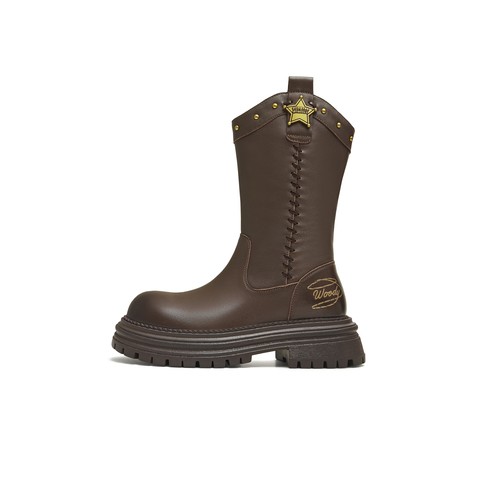 天美意2025冬新款商场同款玩具总动员联名潮流女西部靴BL631DZ5